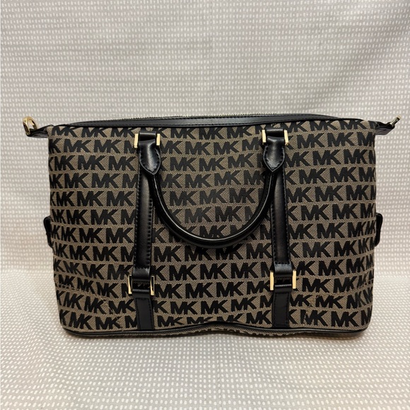 Michael Kors Logo Woven Satchel - Picture 4 of 12